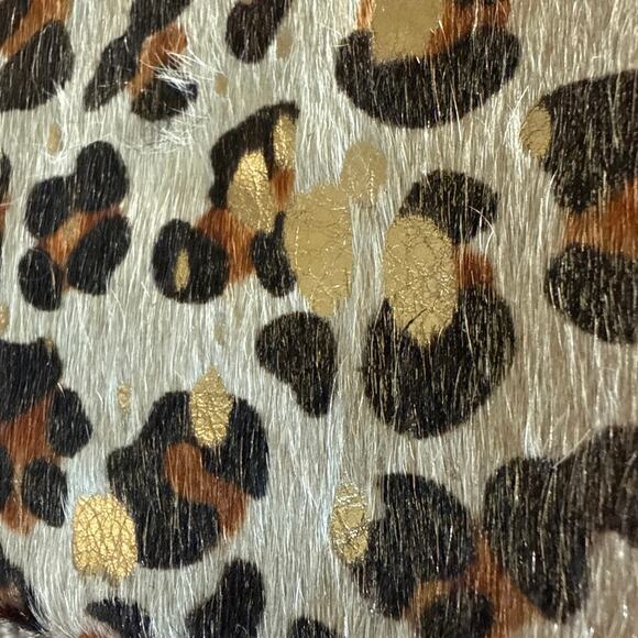 NWT Keep it Gypsy Upcycled Leather Cheetah Print Fur Gold Western Wallet - Picture 8 of 8